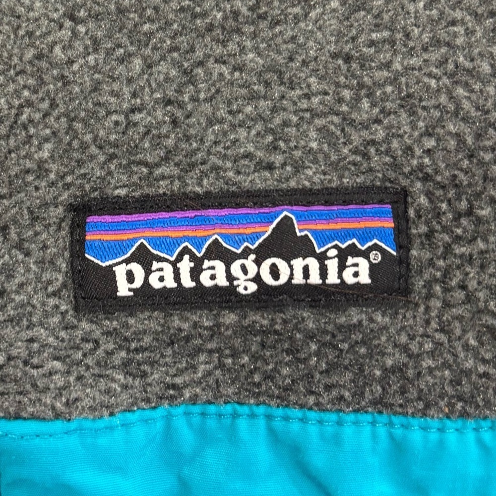 Patagonia Women's Synchilla Snap T Pullover Size Small In Dark Gray/Teal - Picture 4 of 6